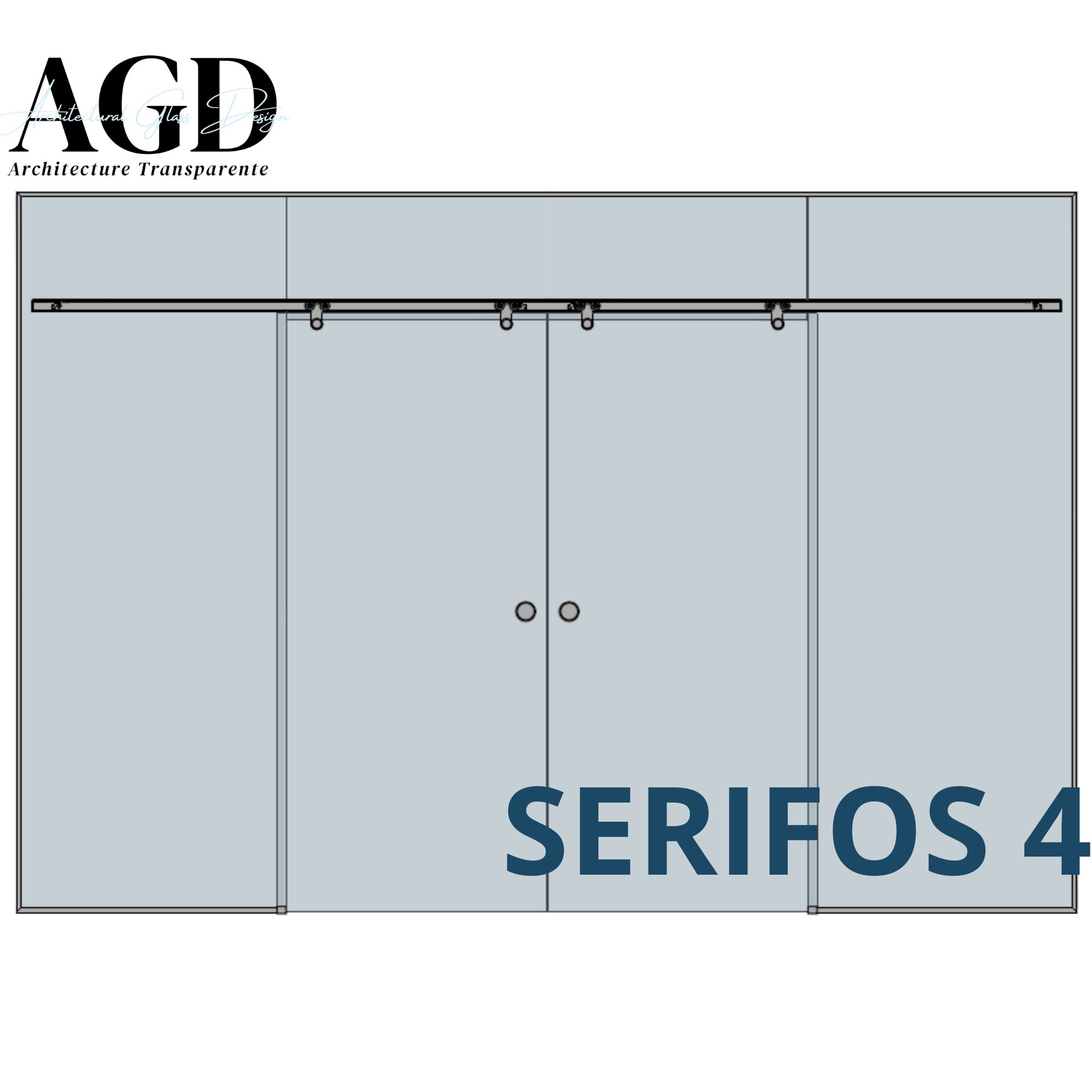 panneaux de la porte en verre coulissante SERIFOS 4